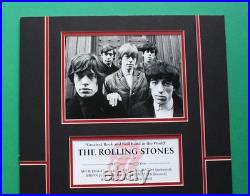 THE ROLLING STONES AUTOGRAPHS masterly display The Stones
