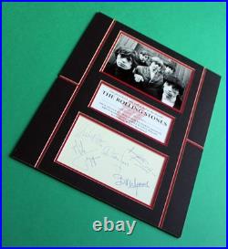 THE ROLLING STONES AUTOGRAPHS masterly display The Stones