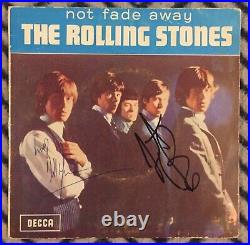 THE ROLLING STONES Australian EP 1964 hand-signed by Wyman and Watts COA