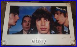 THE ROLLING STONES Black and Blue Litho/ Poster. Plate Signed OFFERS ACCEPTED