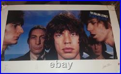 THE ROLLING STONES Black and Blue Litho/ Poster. Plate Signed OFFERS ACCEPTED