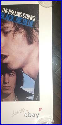 THE ROLLING STONES Black and Blue Litho/ Poster. Plate Signed OFFERS ACCEPTED