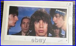THE ROLLING STONES Black and Blue Litho/ Poster. Plate Signed OFFERS ACCEPTED
