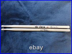 THE ROLLING STONES Charlie Watts Signed Autographed Drumstick Drums