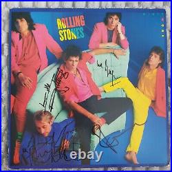 THE ROLLING STONES Dirty Work LP vinyl album SIGNED by 4 Richards AUTOGRAPHS