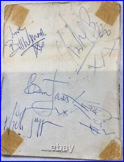 THE ROLLING STONES FULL SET OF AUTOGRAPHS. 24th DECEMBER 1963 LEEK TOWN HALL