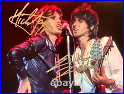 THE ROLLING STONES (Jagger & Richards) Signed 8x10 Authentic Autographs withCOA