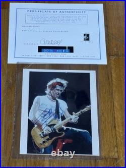 THE ROLLING STONES Keith Richards Autographed Vintage 8x10 Photo withAUTOGRAPH COA