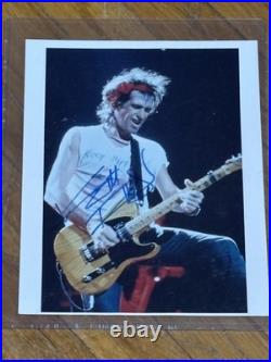 THE ROLLING STONES Keith Richards Autographed Vintage 8x10 Photo withAUTOGRAPH COA