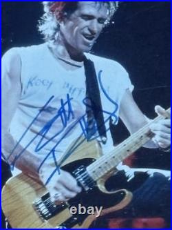 THE ROLLING STONES Keith Richards Autographed Vintage 8x10 Photo withAUTOGRAPH COA