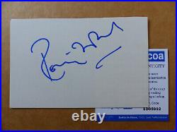 THE ROLLING STONES Ronnie Wood signed Autograph Autographed 3.8x6 Index Card