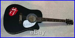 THE ROLLING STONES SIGNED RONNIE WOOD AUTOGRAPHED CUSTOM ACOUSTIC GUITAR WithPROOF