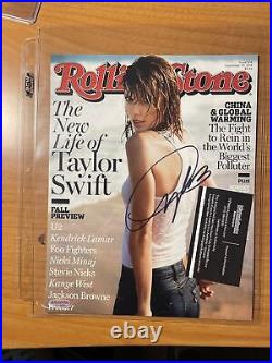 Taylor Swift Autographed Rolling Stones Cover POSTER with IPA COA