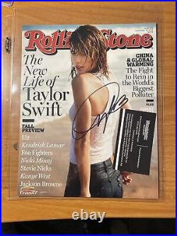 Taylor Swift Autographed Rolling Stones Cover POSTER with IPA COA