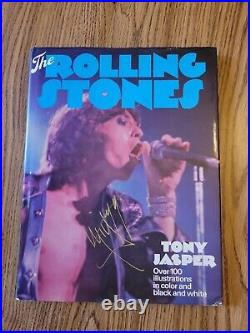The Rolling Stones 1976 hardback book signed by Mick Jagger on front ex cond USA