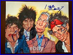 The Rolling Stones 8X10 Color Original Hand Signed Authentic- Mint Condition