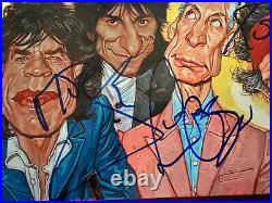 The Rolling Stones 8X10 Color Original Hand Signed Authentic- Mint Condition