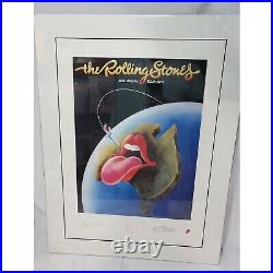 The Rolling Stones Australia 73 Tour Print Lithograph ES 5000 Signed COA