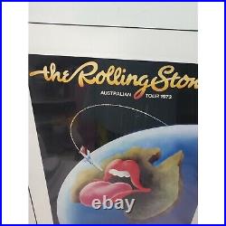 The Rolling Stones Australia 73 Tour Print Lithograph ES 5000 Signed COA