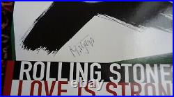 The Rolling Stones Autograph Mick Jagger Signed Love Is Strong Ad Board Epperson