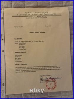 The Rolling Stones Autographed Album-Tattoo You-Signed ALL Band-AUTHENTICATED