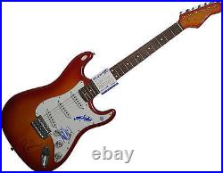 The Rolling Stones Autographed Autograph Pros Cherryburst Guitar ACOA