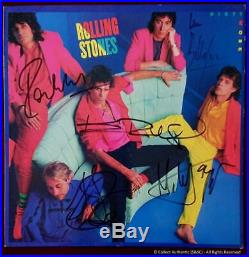 The Rolling Stones Autographed'Dirty Work' LP COA #RS58428