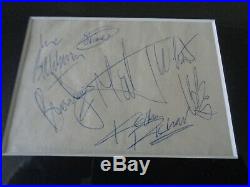 The Rolling Stones Autographs Full Band Signed Page Circa 1965 Great Signatures
