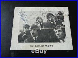 The Rolling Stones Autographs Full Band Signed Uk Fan Club Card. Epperson