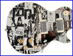 The Rolling Stones Bill Wyman Autographed 1/1 Custom Graphics Guitar