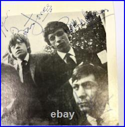 The Rolling Stones Bill Wyman & Charlie Watts Signed Promo Photo (Epperson)