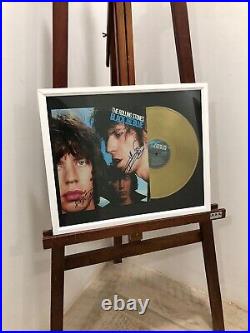 The Rolling Stones Black And Blue LP Autographed Framed Vinyl Gold Record-Signed