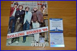 The Rolling Stones Charlie Watts Autographed 8x10 Color Photo PSA/ Beckett COA