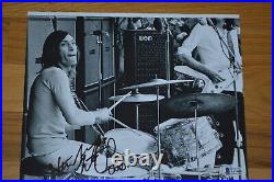 The Rolling Stones Charlie Watts Autographed B/W 8x10 Photo Beckett COA