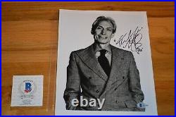 The Rolling Stones Charlie Watts Autographed B/W 8x10 Photo Beckett COA