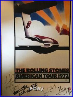 The Rolling Stones Fully Signed American Tour 72' Litho Full Coa Roger Epperson
