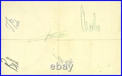 The Rolling Stones Fully Signed Autograph 1960's Book Page COA
