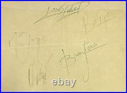 The Rolling Stones Fully Signed Autograph 1960's Book Page COA