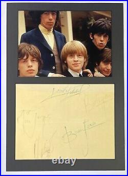 The Rolling Stones Fully Signed Autograph 1960's Book Page COA