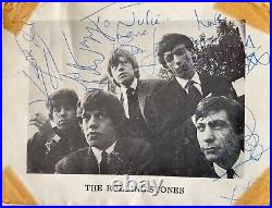 The Rolling Stones Fully Signed Decca Publicity Card. Leek Town Hall 1963