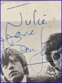 The Rolling Stones Fully Signed Decca Publicity Card. Leek Town Hall 1963