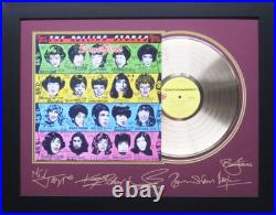 The Rolling Stones Gold Album w-Laser Signatures Signed Auto Mick Jagger