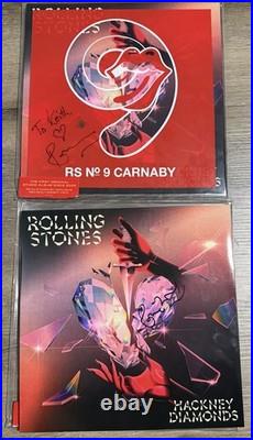 The Rolling Stones Hackney Diamonds collection (11 Records) 2 signed RON WOOD