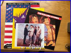 The Rolling Stones Hand Signed 10 x 8 Photo with Bonus Concert Programmes