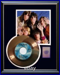 The Rolling Stones Jumpin Jack Flash Gold Record Printed Signed Autographs Rare