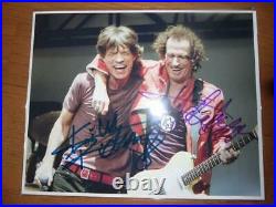The Rolling Stones Keith Richards & Mick Jagger Autograph Photos From Japan
