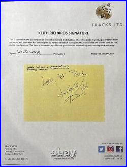 The Rolling Stones Keith Richards Signed Autographed 1964 Album Page Beckett Coa