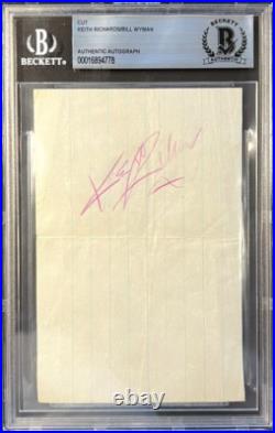The Rolling Stones Keith Richards & Wyman Signed Autographed Cut Jsa Beckett Coa