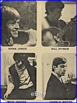 The Rolling Stones Legendary British Band Vintage 60's Signed Book Picture