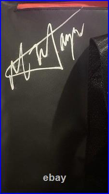 The Rolling Stones MICK JAGGER + KEITH RICHARDS + RONNIE WOOD Signed Bag COA
